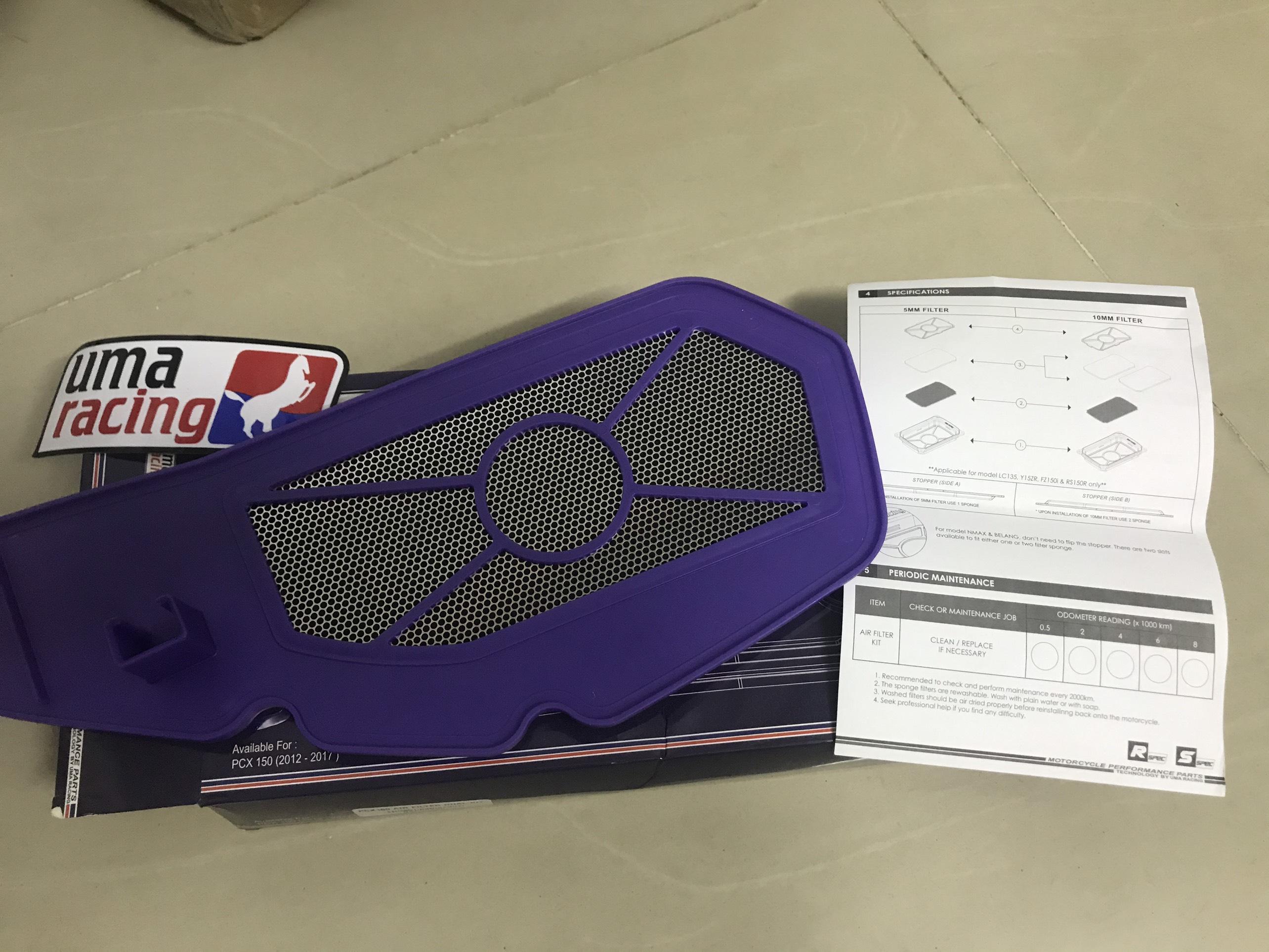 Lọc Gió Độ UMA Racing gắn Vario,Airblade,PCX...