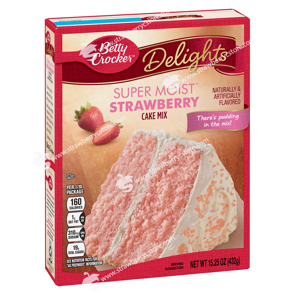 Bột Làm Bánh Pha Sẵn Vị Dâu Betty CrockerTM Super MoistTM Delights