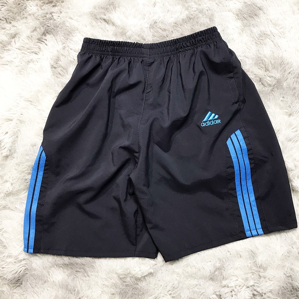 Quần đùi nam mặc nhà quần short nam, đùi ngố nam thể thao vải dù gió phối 3 sọc
