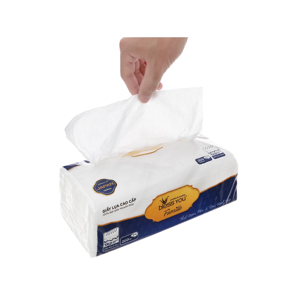 [HCM]KHĂN SOFTPACK BLESS YOU FAMILLE 200 TỜ