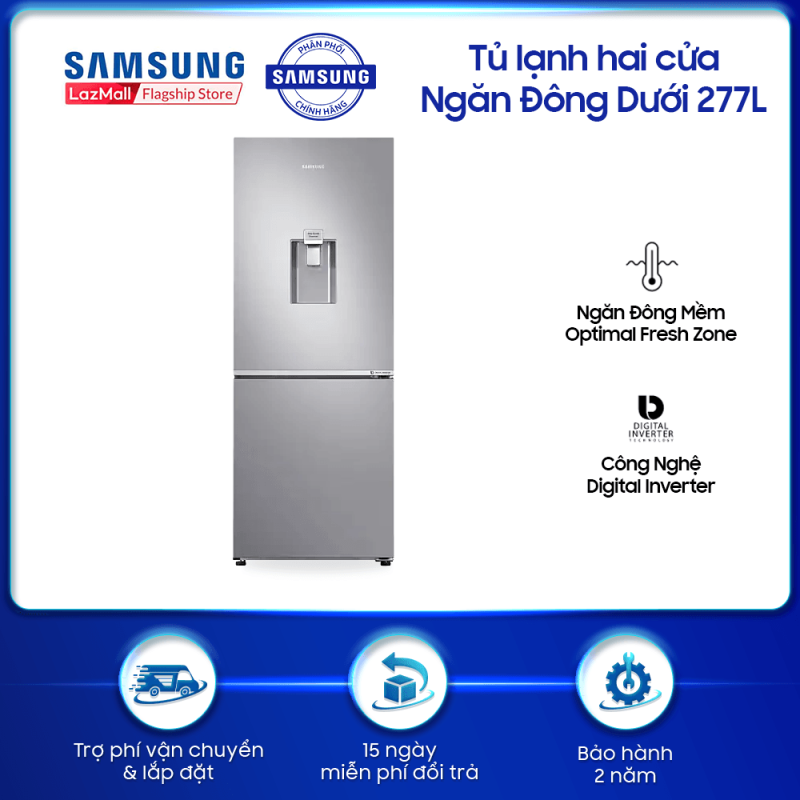 Tủ lạnh hai cửa Ngăn Đông Dưới Samsung 277L (RB27N4170S8/SV)