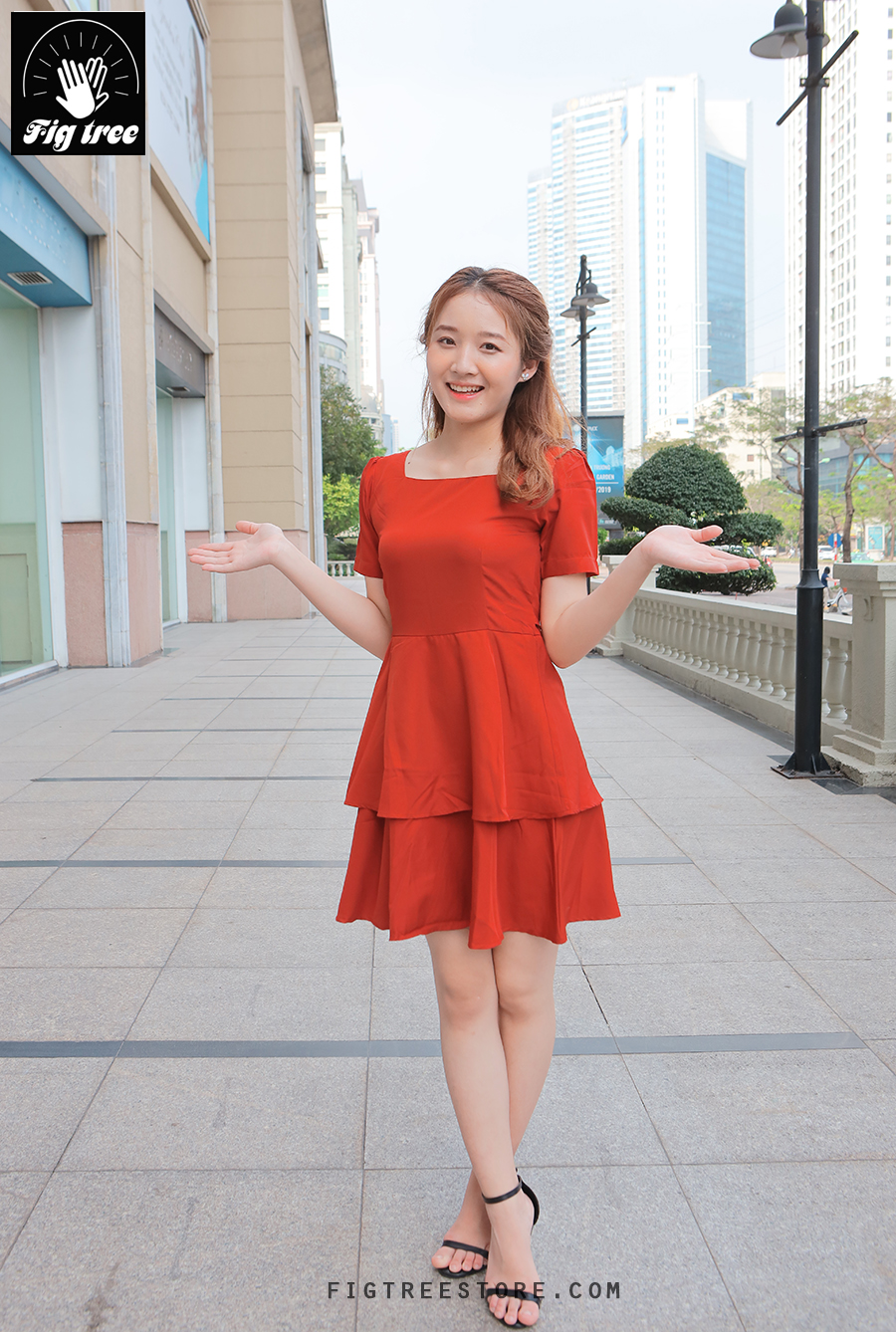 Áo sơ mi váy cặp màu cam gạch siêu hot đủ size( xem bảng size)
