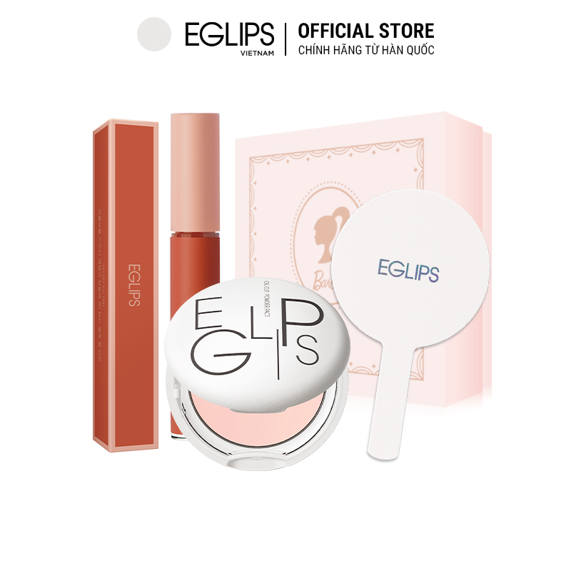Goodbye oily combo - 1 phấn phủ oil cut powder pact 8g + 1 son velvet fit tint version 1 5g + hộp eglips 7g