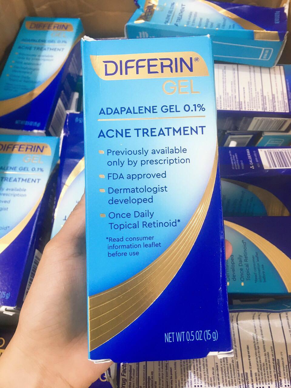 Gel mụn Differin Adapalen gel 0.1% của Mỹ