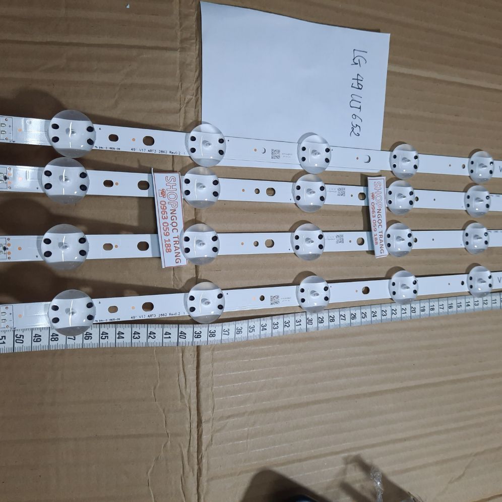 Thanh Led tivi LG 49UJ 652 - giá 1 Máy 4  thanh ngắn 6 bóng