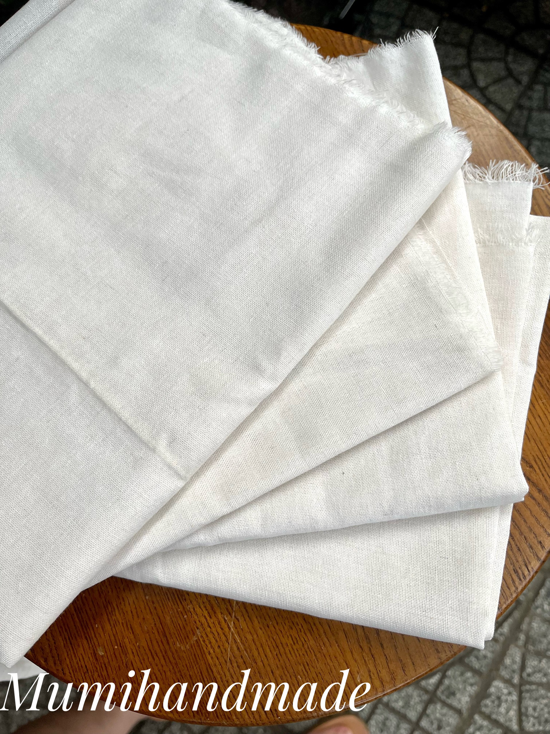 Vải thô mộc tập thêu, decor, may lót túi ( khổ vải 150cm )