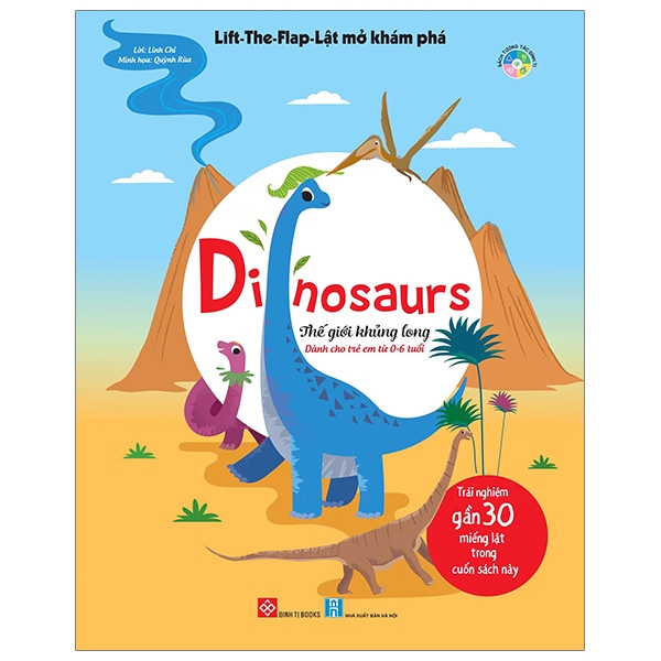 Fahasa - lift-the-flap - lật mở khám phá - dinosaurs - thế giới khủng long