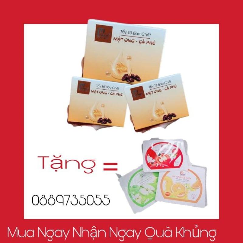 Tẩy tế bào chết mật ong + cafe giúp da trắng hồng tự nhiên (Tặng Nạ Vitamin Trái Cây)