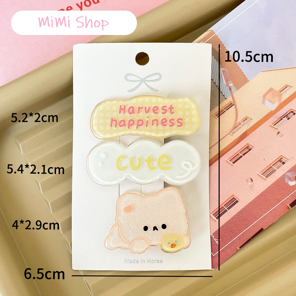 Set Kẹp Tóc Dễ Thương Cho Bé Gái Phong Cách Hàn Quốc
