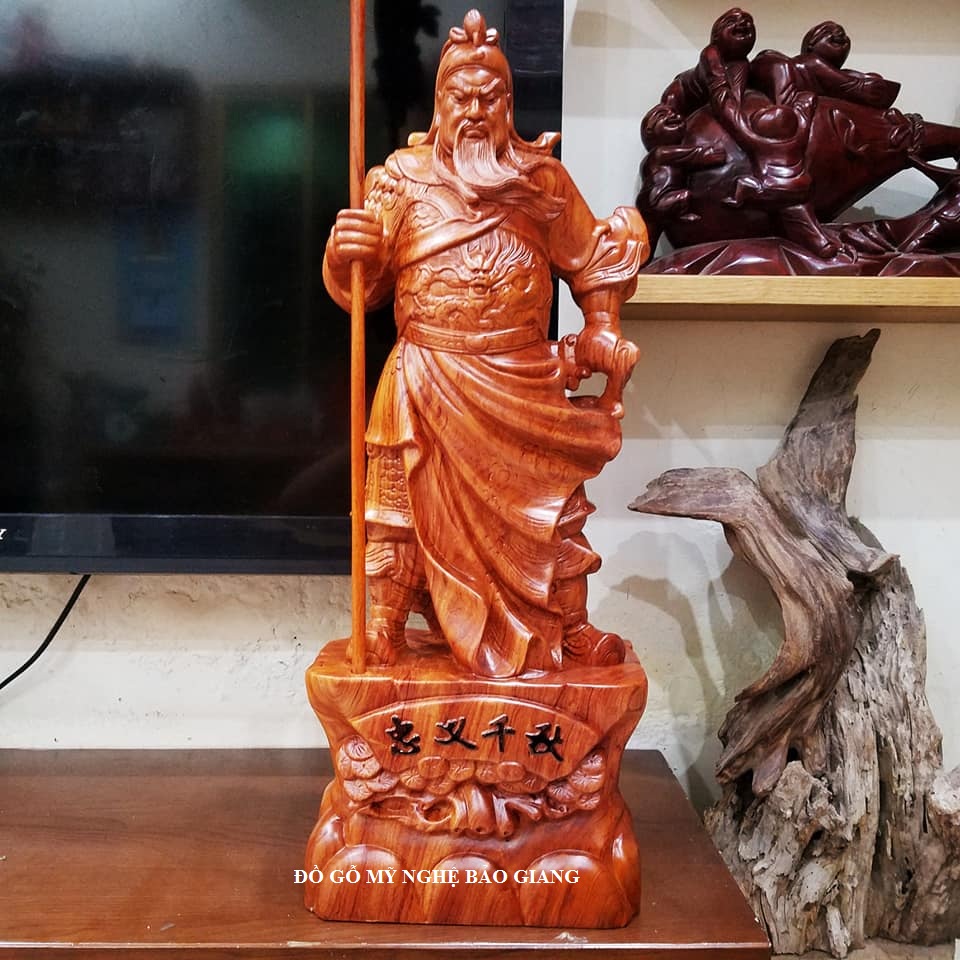 Tượng quan công quan vân trường gỗ hương