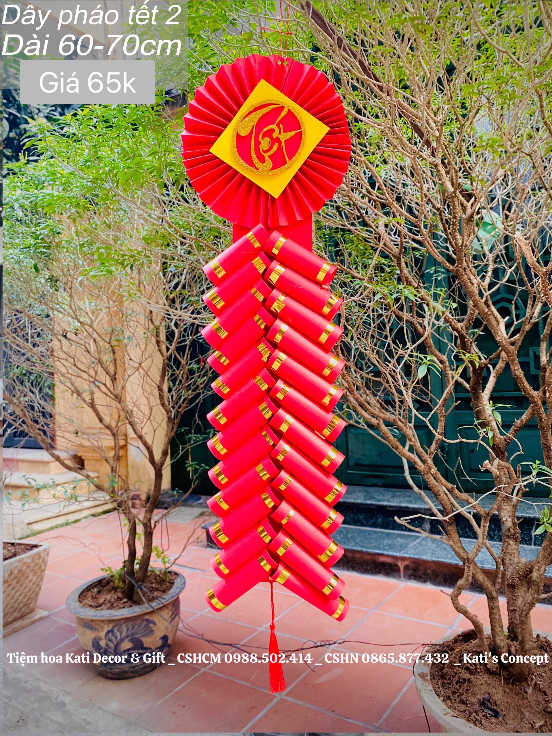 Dây pháo trang trí Tết 2024
