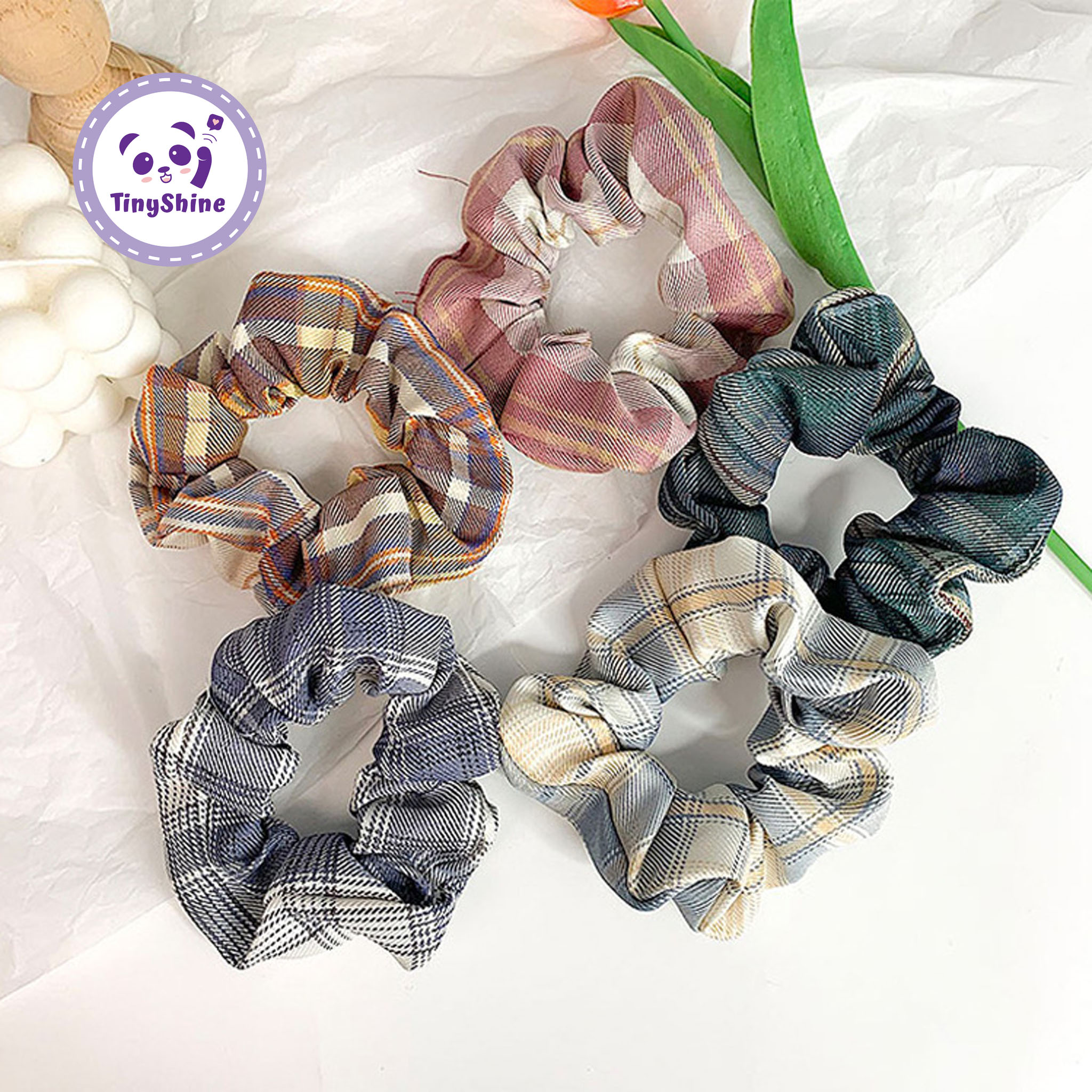 Cột Tóc Crunch Phong Cách Hàn Quốc Giúp Nàng Thêm Cá Tính (TinyShine)