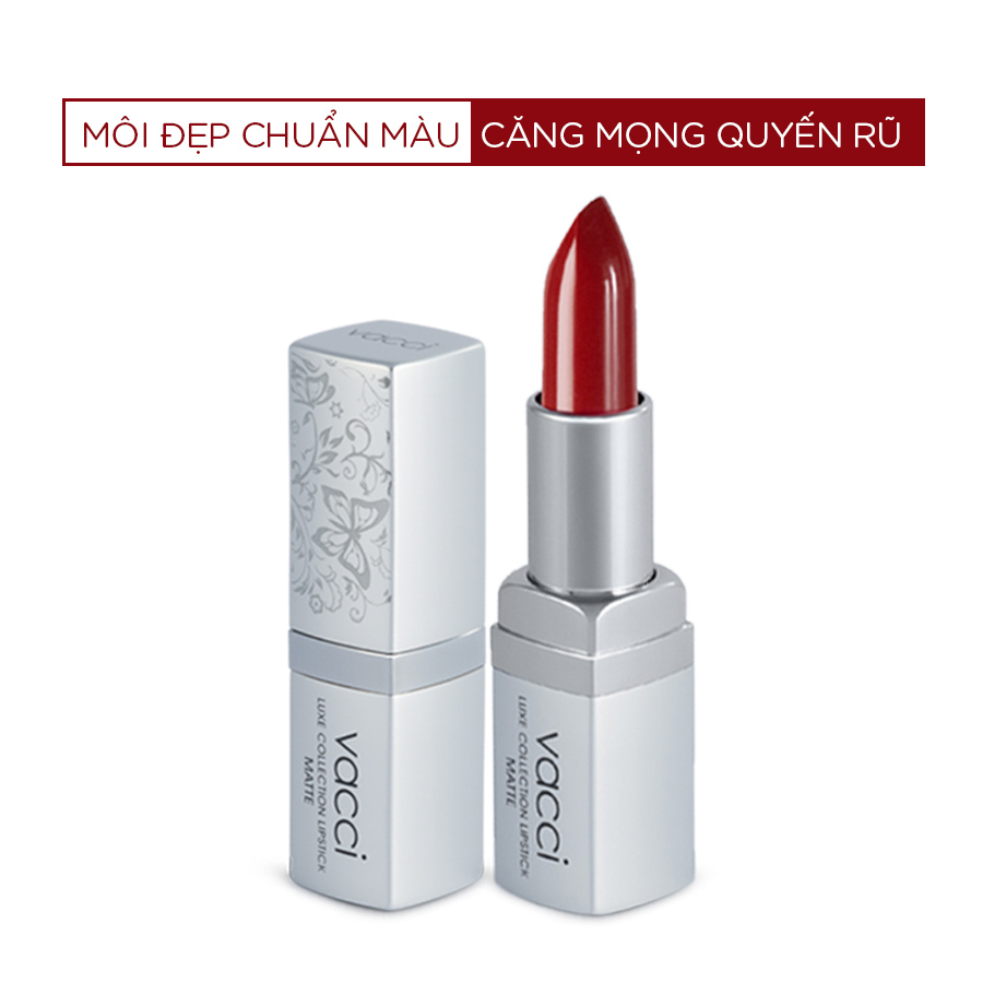 Son lì dưỡng môi cao cấp Vacci Matte Lipstick (son lỗi không chữ)