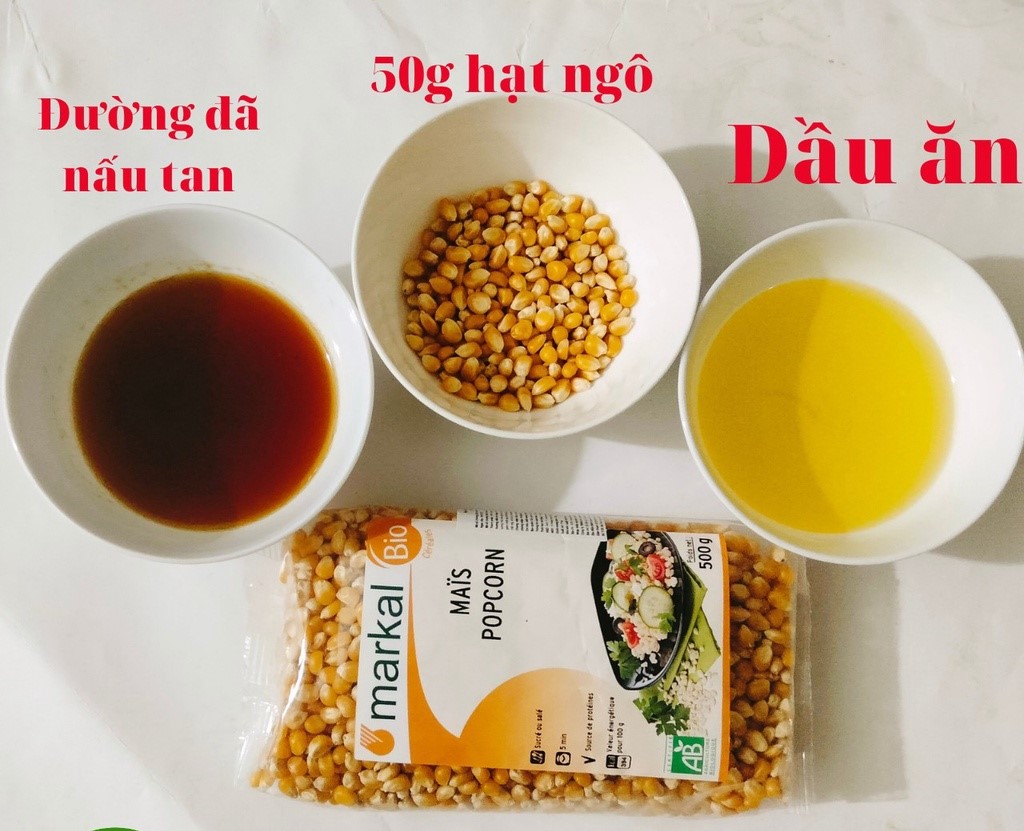 Ngô (bắp) nổ bỏng hữu cơ Markal 500g