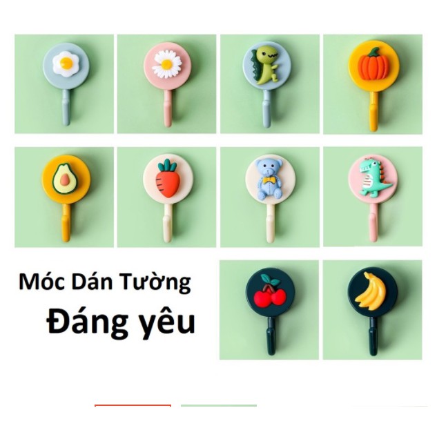 Pvn26129 móc dán tường cute,nhiều hình dáng dễ thương