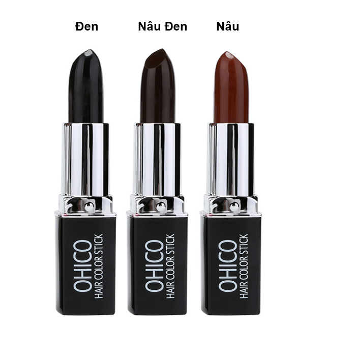 Son phủ tóc bạc OHICO Nhuộm tóc bạc tiện dụng 04Gr/Thỏi 03 Màu Chọn Lựa