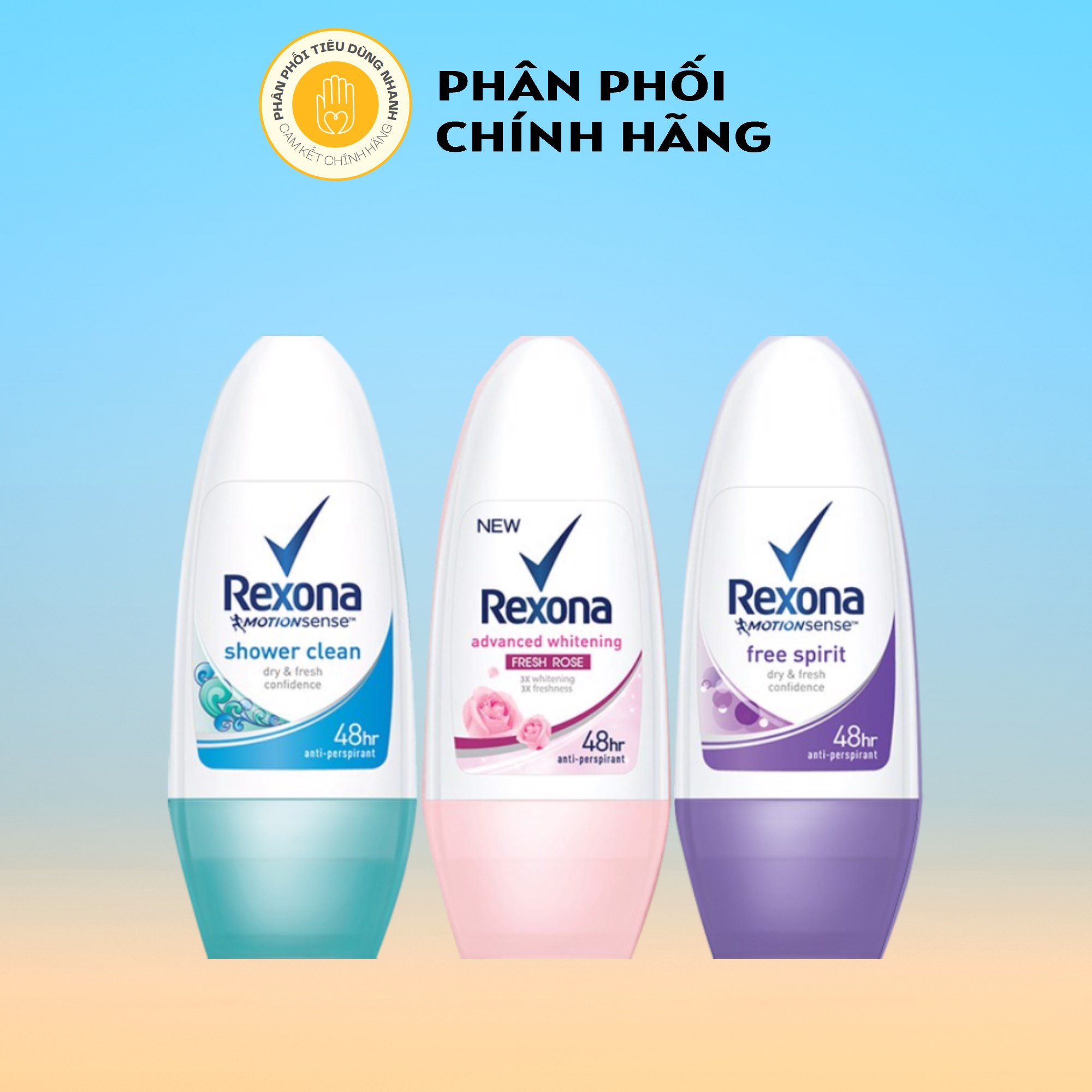 Lăn Khử Mùi Nữ Rexona Ngăn Mùi Đến 48H 50ml