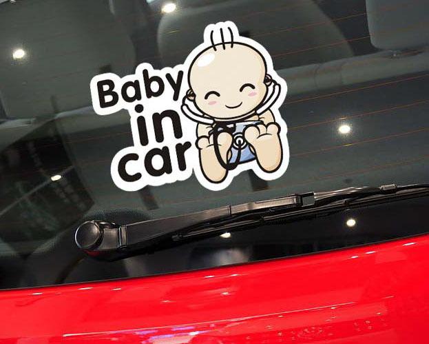 Sticker hình em bé vui nhộn BaBy In Car