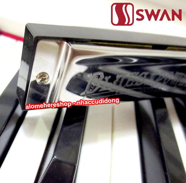Kèn harmonica Swan BluesPower SW1020H Key C (Bạc)(Đen)