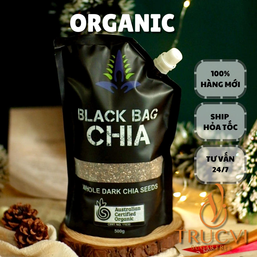 Hạt chia đen (Black bag chia) organic 500gram.