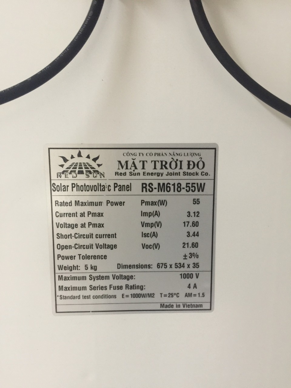 [HCM]Pin năng lượng mặt trời loại Mono 55W