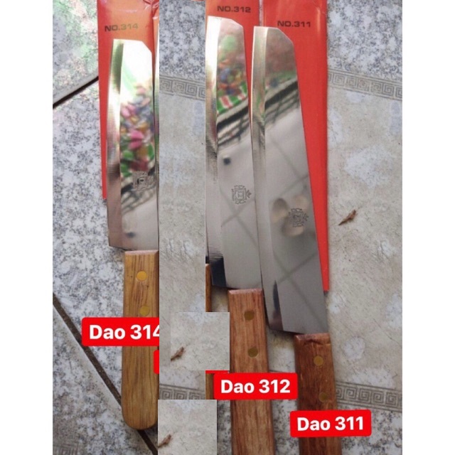 COMBO 3 DAO INOX CÁN GỖ,THÁI THỊT GỌT TRÁI CÂY SIÊU BÉN
