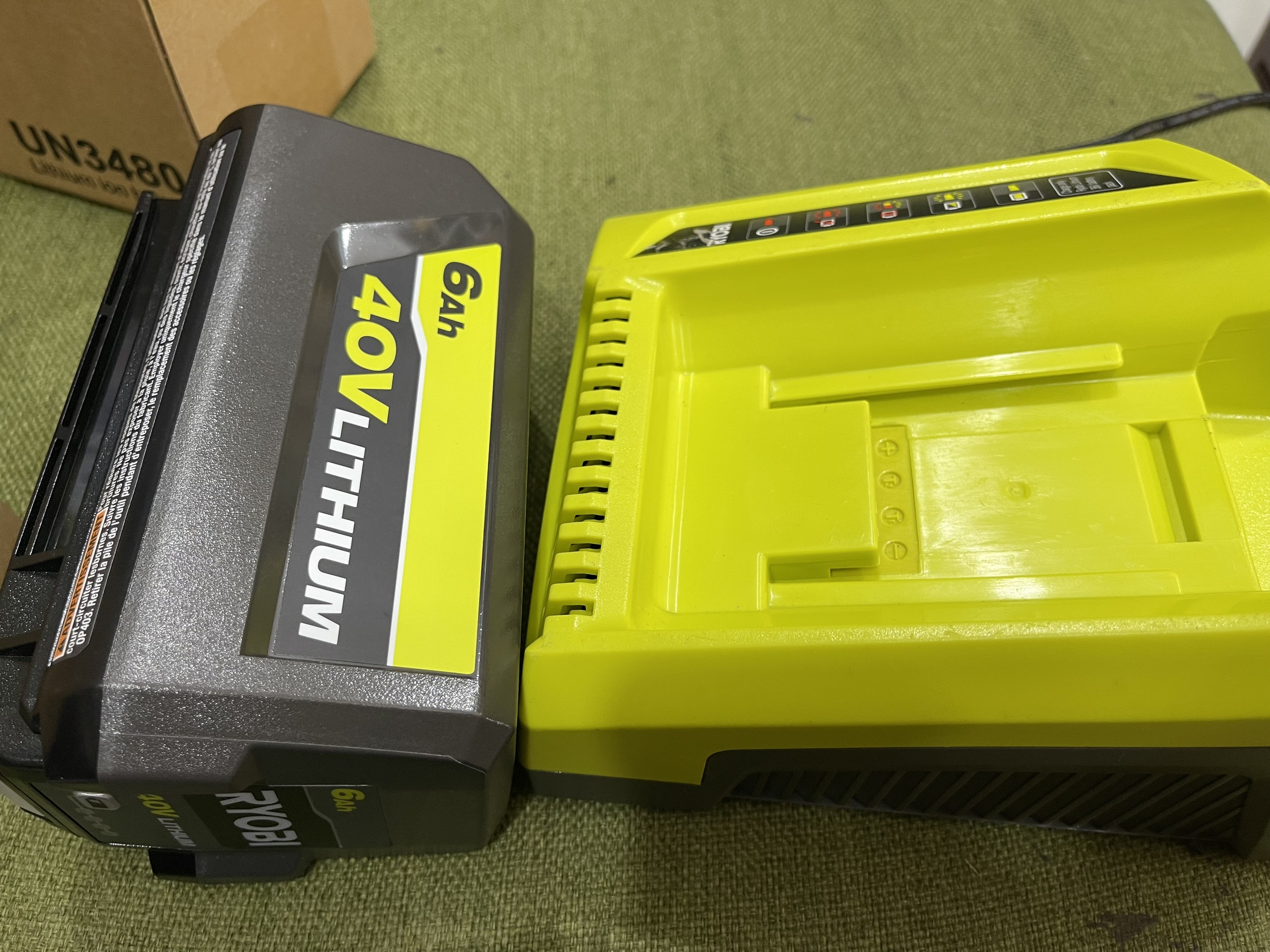 Pin ryobi 40v 6Ah new 100% va sac nhanh