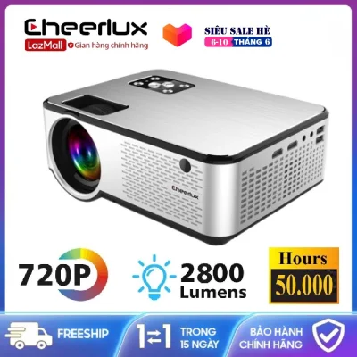 Máy chiếu mini Cheerlux C9 HD, độ sáng 2800 Lumens xem phim 100 inch cực nét. Bảo hành 12 tháng