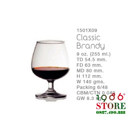 Bộ 6 Ly Thủy Tinh Classic Brand.y Ocean – 1501X09 – 255ml