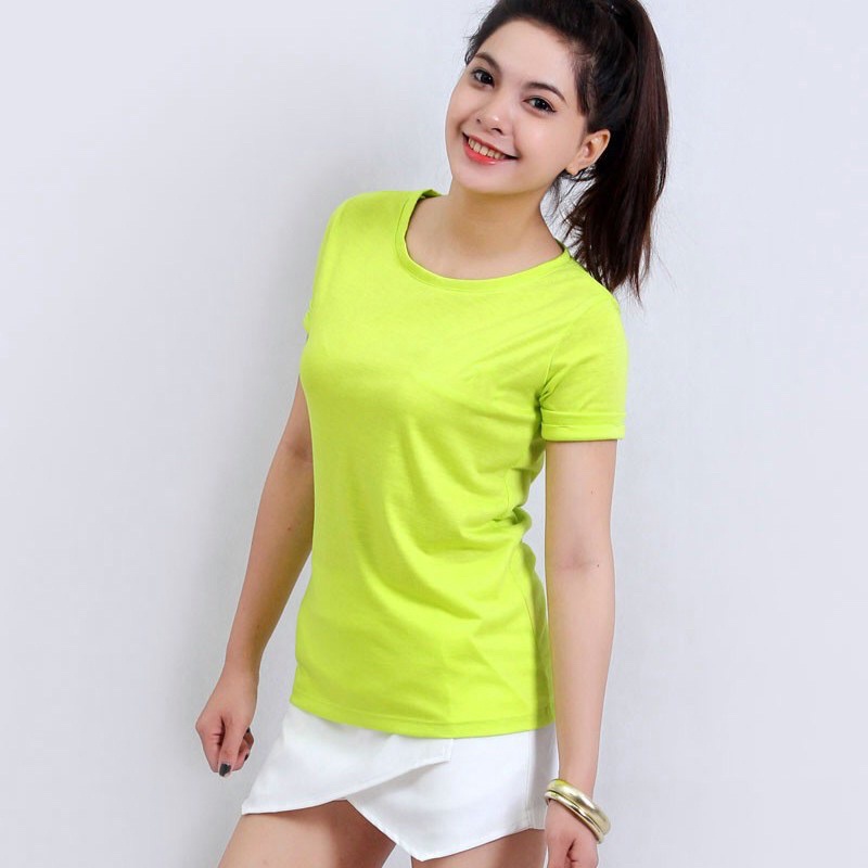 áo thun trơn cổ tròn
