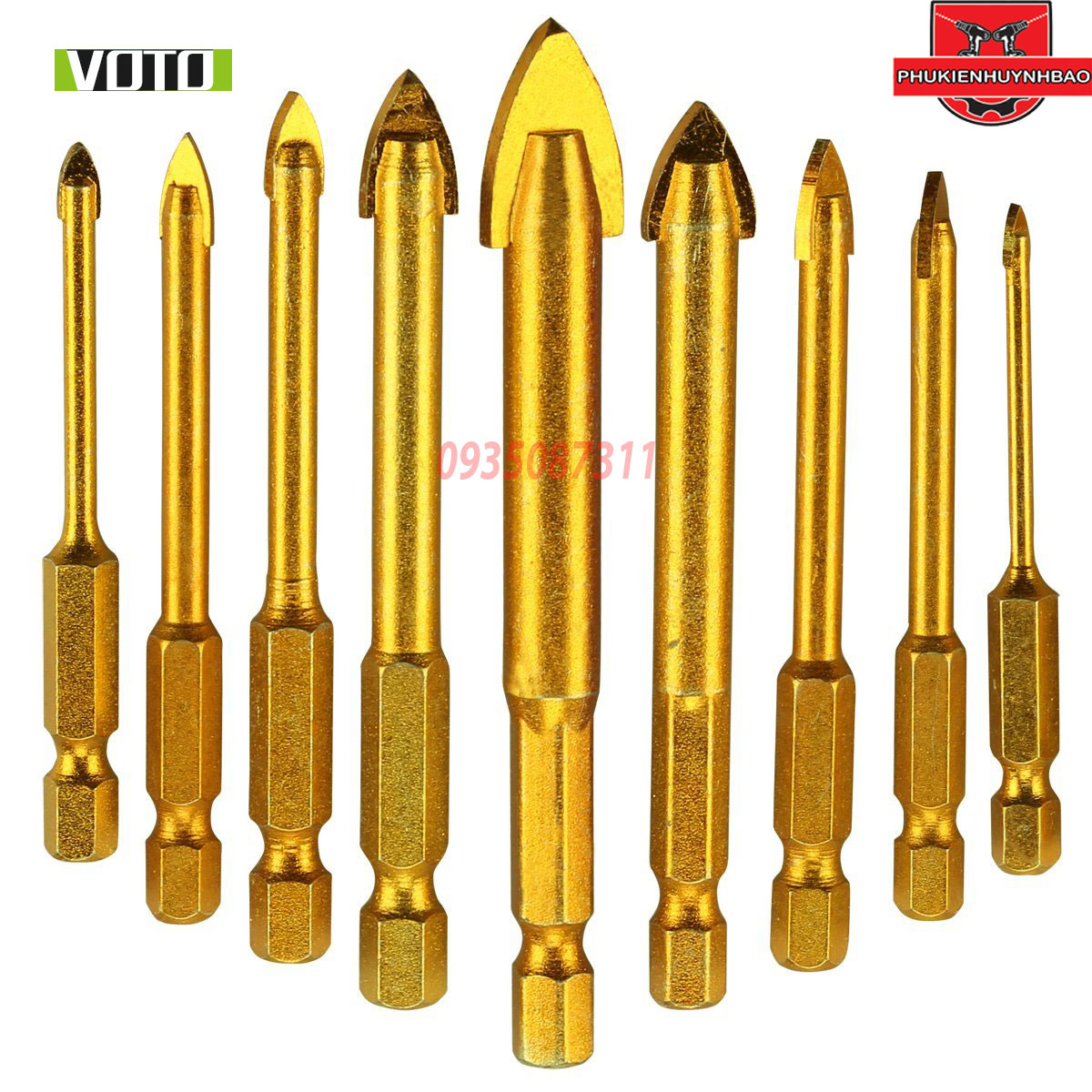 Mũi Khoan Gạch Men, Khoan Kính, Khoan Đá VOTO Các Kích Thước