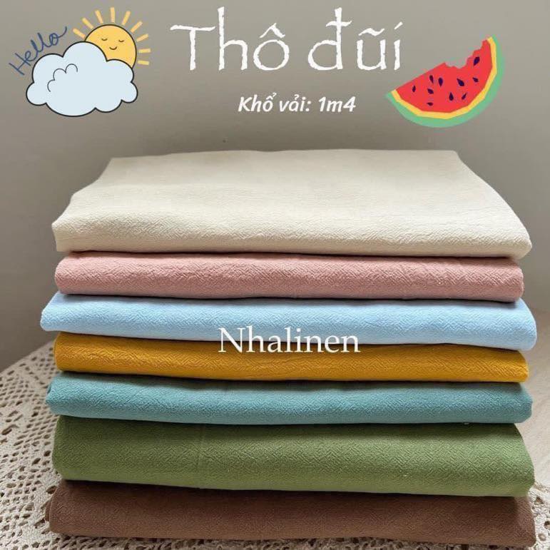 Vải Thô Đũi Trơn Thoải Mái Mát Mẻ Thấm Hút Mồ Hôi Tốt - Nhà Vải Linen