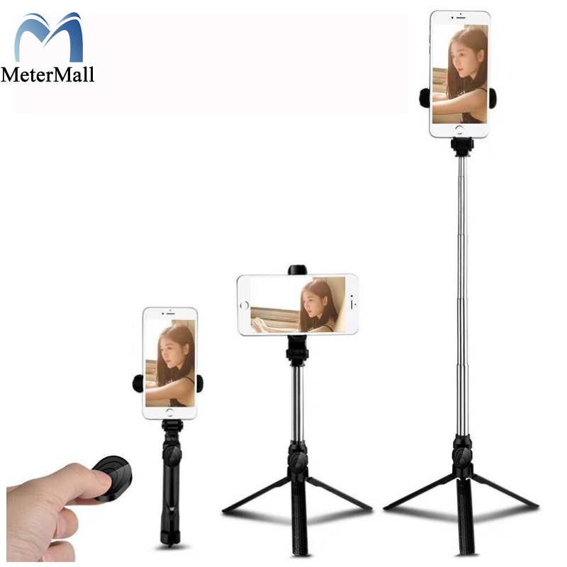 XT09 Tripod Stand Extendable 360° Rotation Self-timer Bluetooth Selfie Stick Monopod Foldable Live XT10 Mobile Phone Bracket