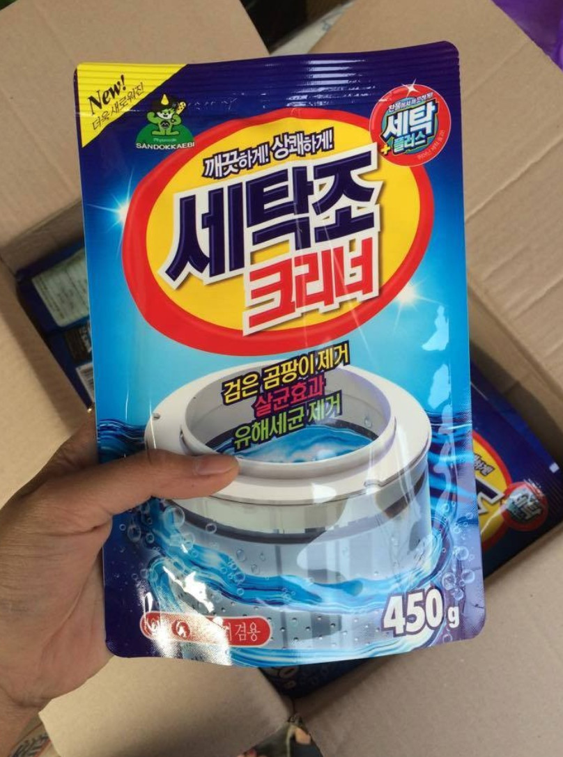(Giao hỏa tốc) Bột tẩy lồng máy giặt siêu sạch Hàn Quốc 450gram (mua tại ptptshop)