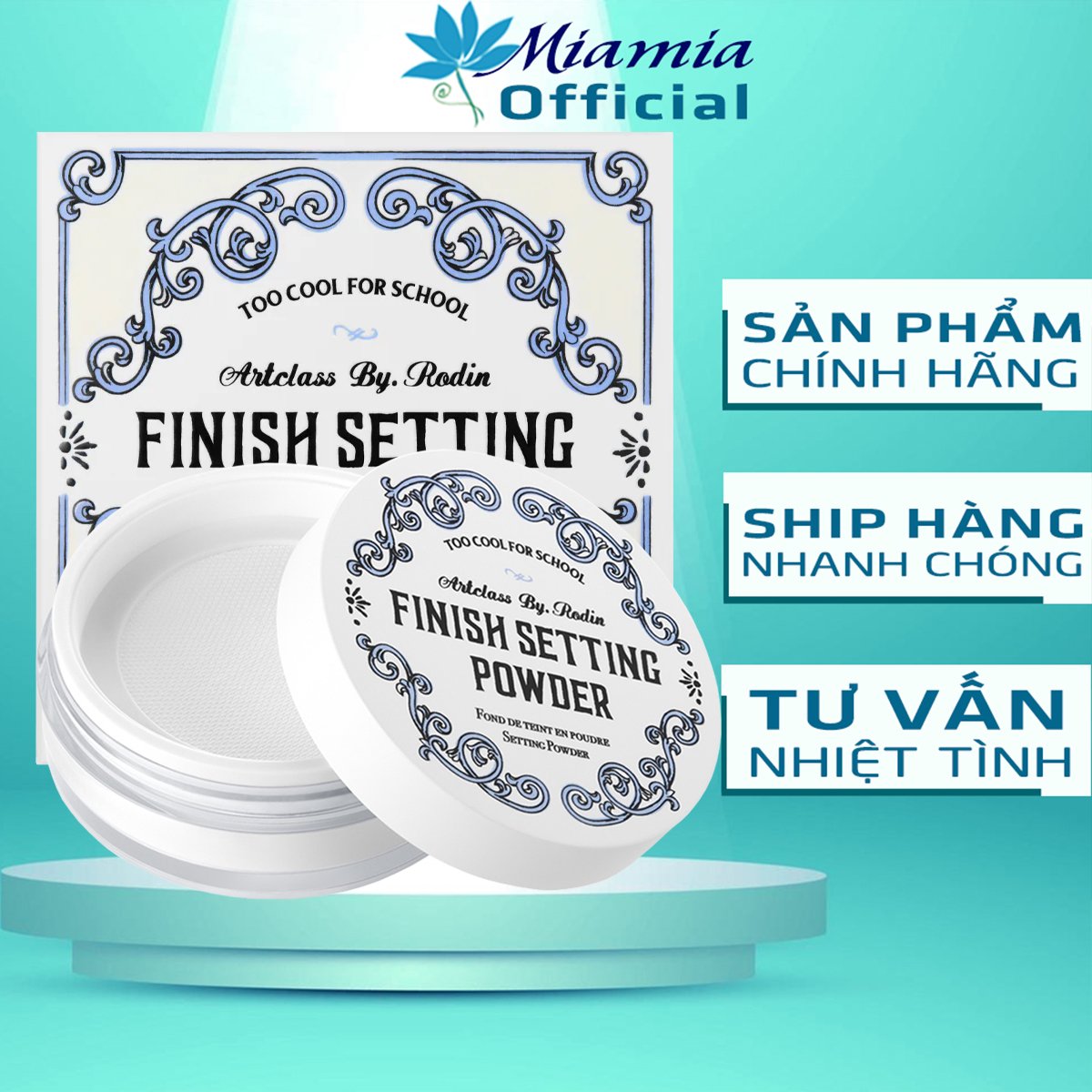 Phấn phủ too cool for school artclass by rodin finish setting powder bột 10g