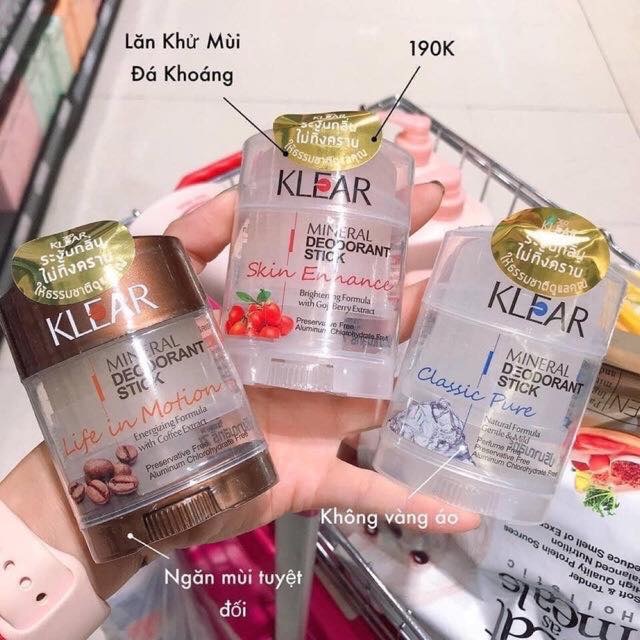 Lăn đá khoáng Klear khử mùi của Thái