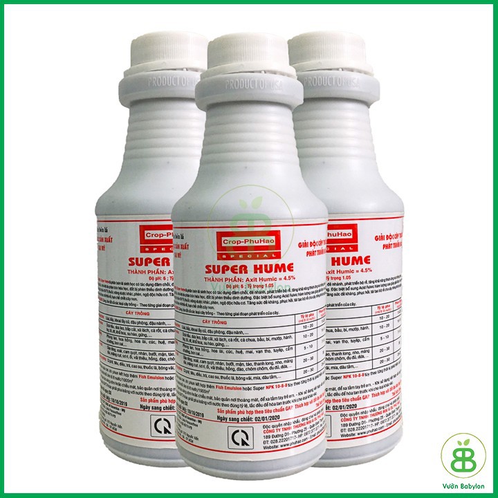 Phân Bón Lá Humic SUPER HUME Chai 250ml Mỹ