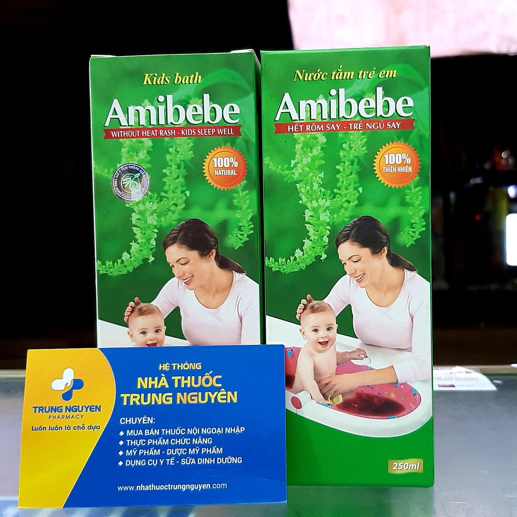 [HCM]Nước tắm rôm sẩy cho bé Amibebe 250ml