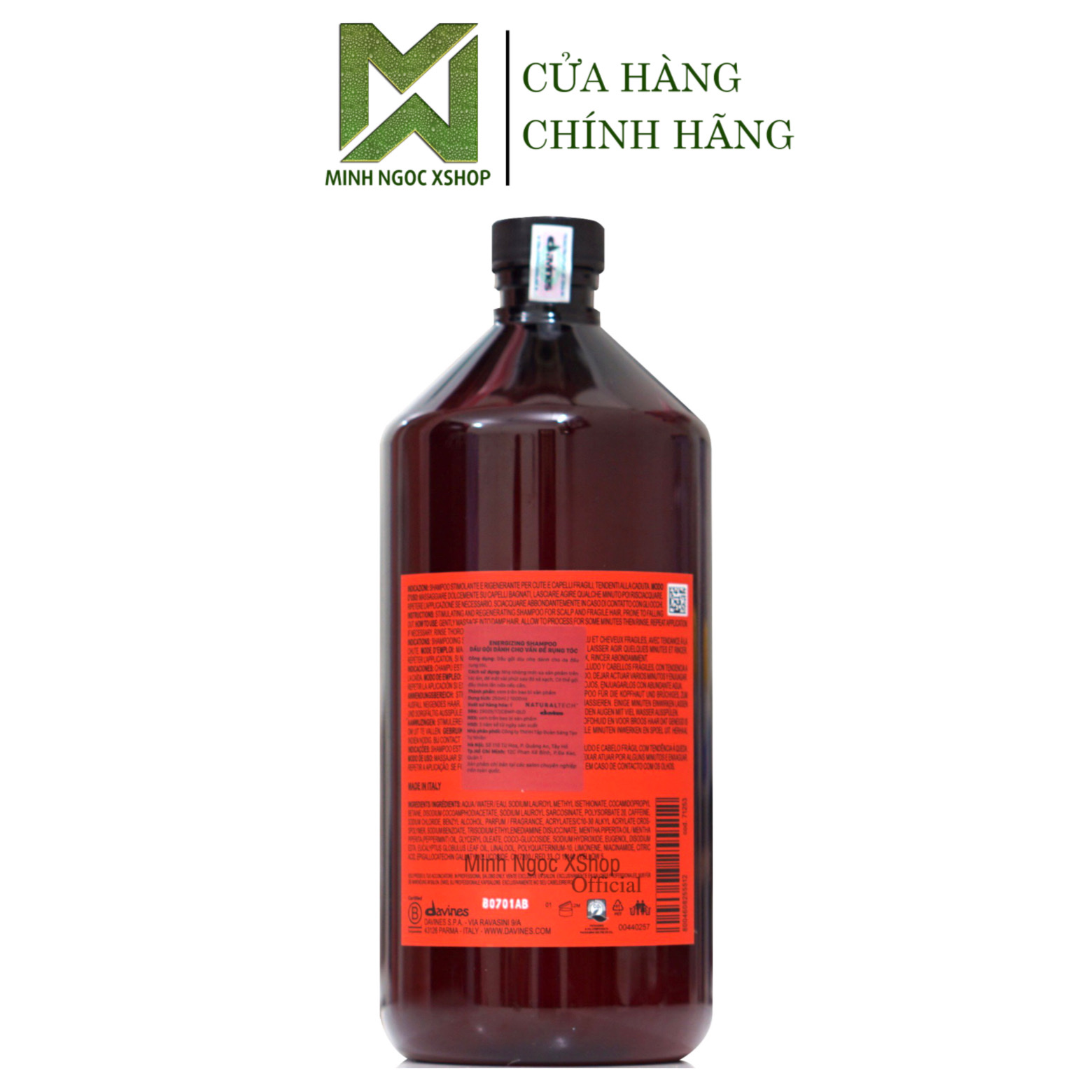Dầu gội chống rụng tóc Davines Naturaltech Energizing 1000ML