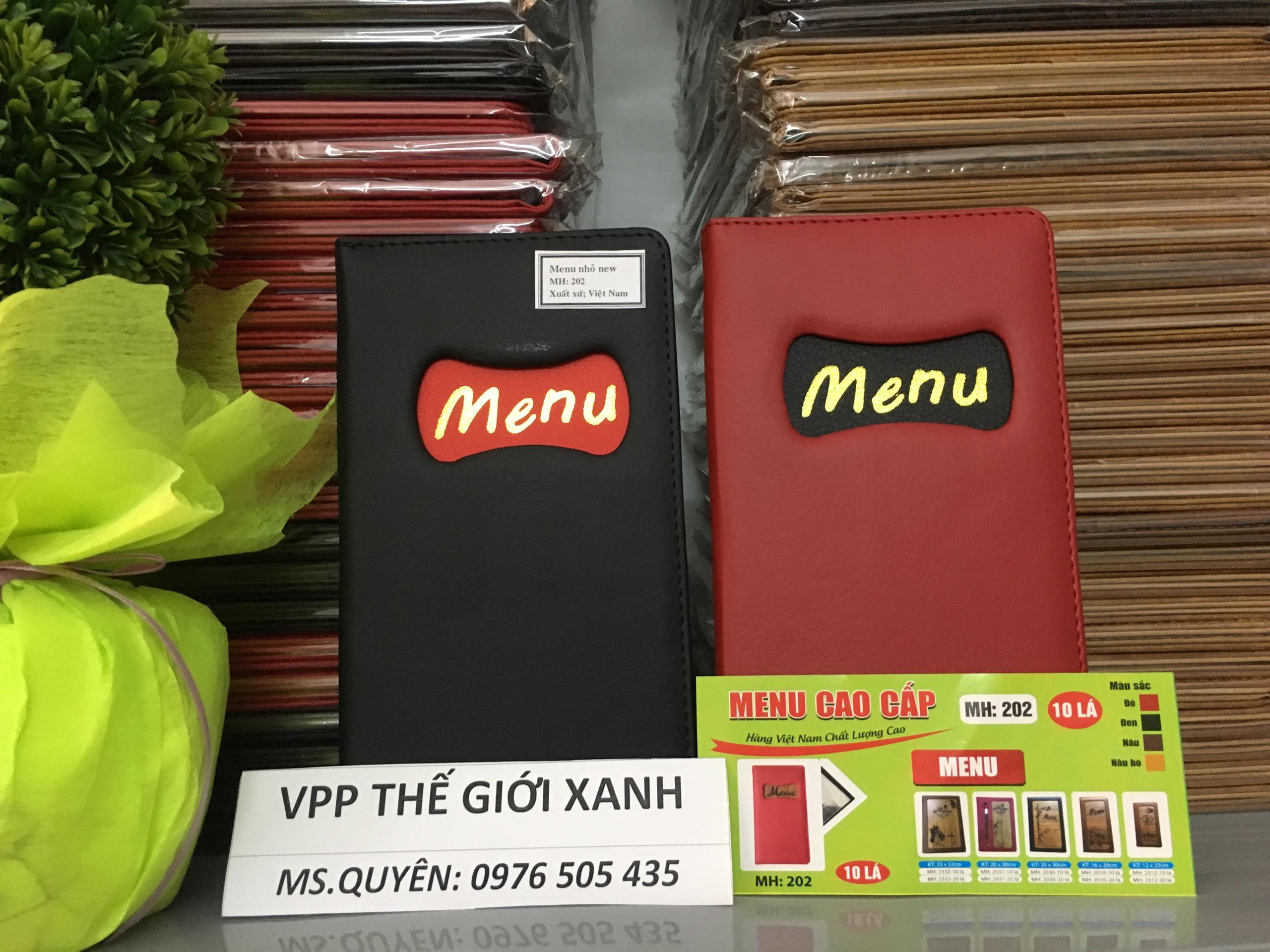 Bìa menu 10 lá 202