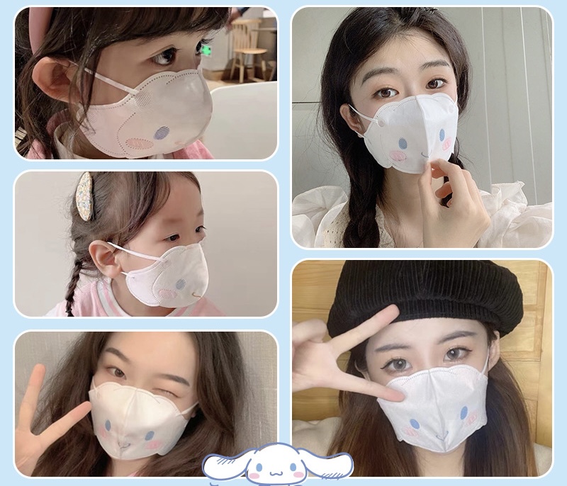 Set 10 khẩu trang 3d mask helokity cho mẹ và bé