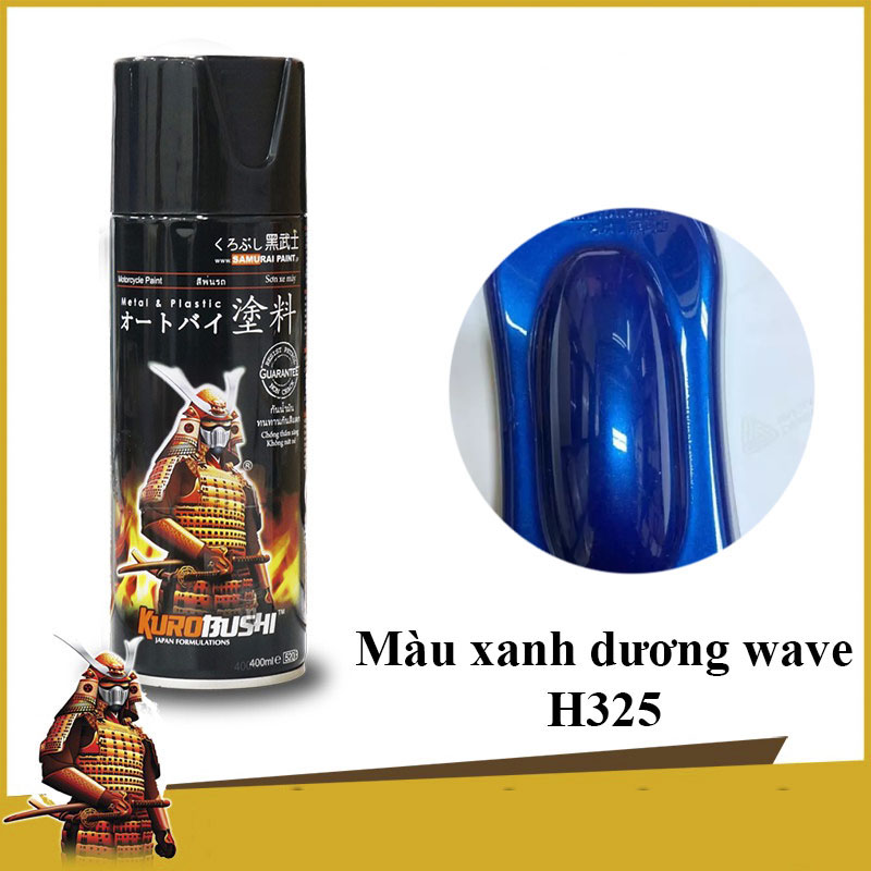 [HCM]H325 Sơn xịt Samurai H325 màu Xanh Wave