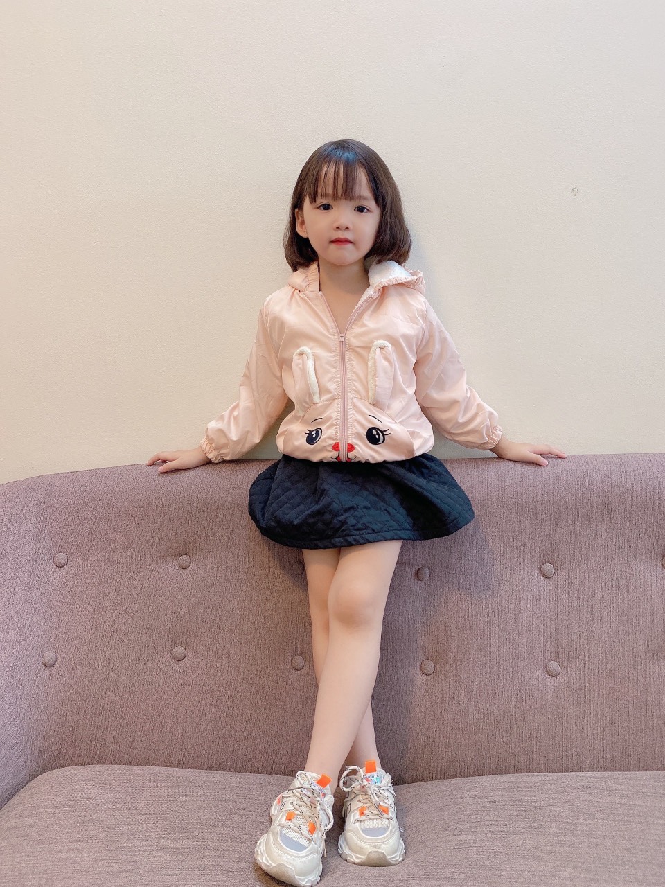 Áo gió THỎ lót lông cho bé