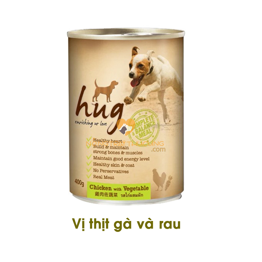 Pate Lon HUG Cho Chó 400G (Thái Lan) - Nhiều Vị - [Nông Trại Thú Cưng]