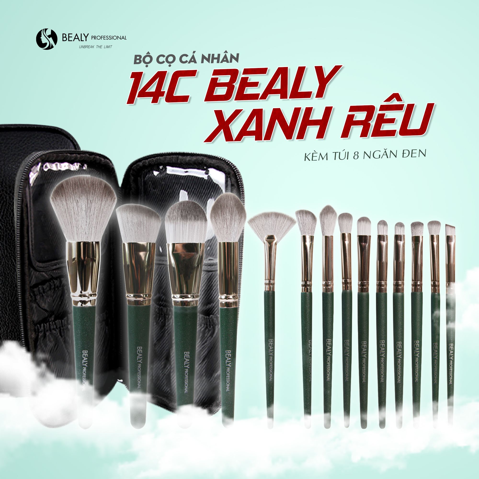 Bộ Cọ Cán Xanh 14C Bealy 