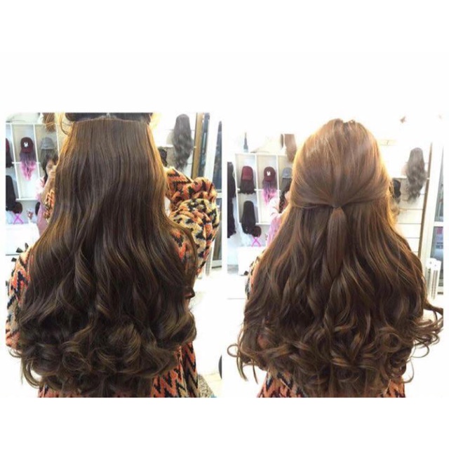 Tóc Giả Đẹp Tóc Giả Kẹp Xoăn Dợn V45- Kẹp Dải 6 Phím