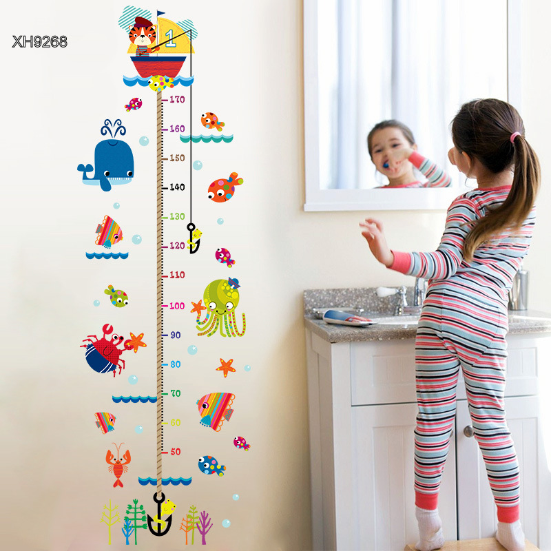 [HCM]Decal đo chiều cao cho bé sinh vật biển