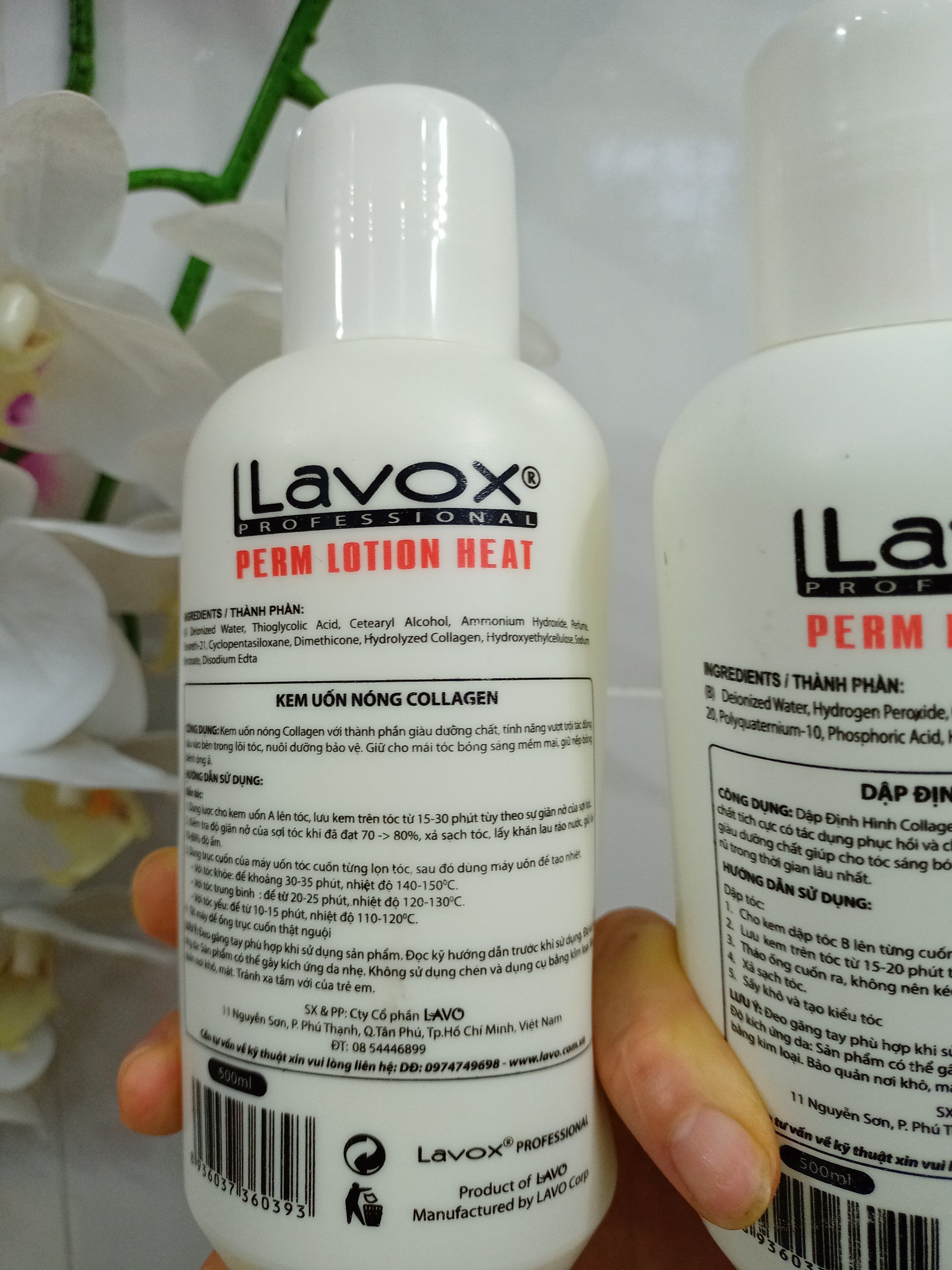 Uốn nóng setting Lavox thể tích 500mlx2 chai