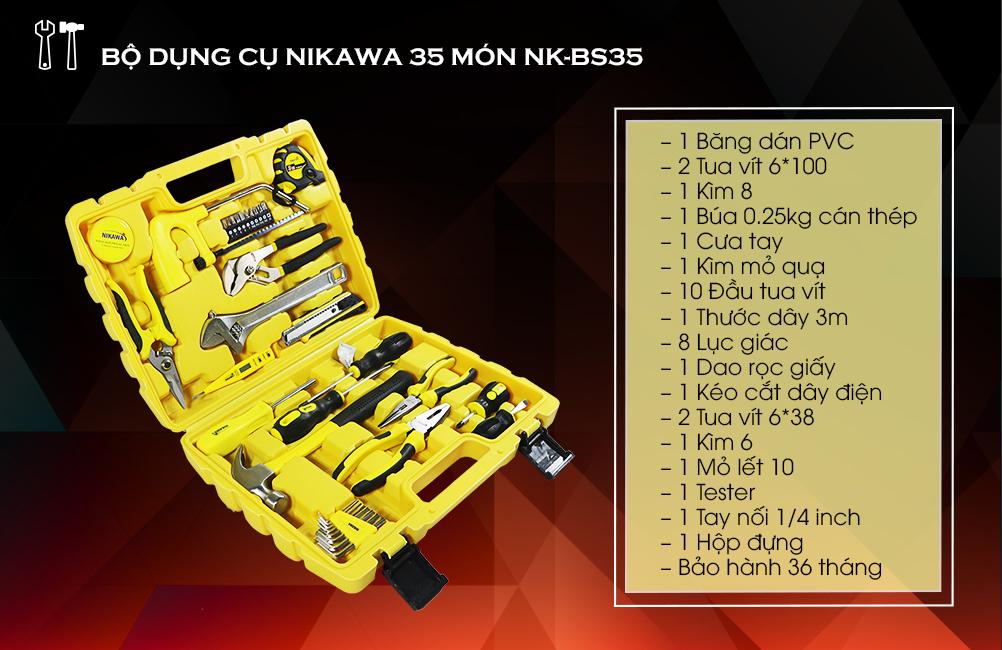 Bộ dụng cụ 35 món Nikawa NK-BS035