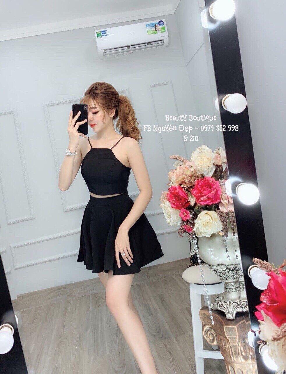 Đầm Nữ 2 Dây Kiểu Xòe Cực Xinh